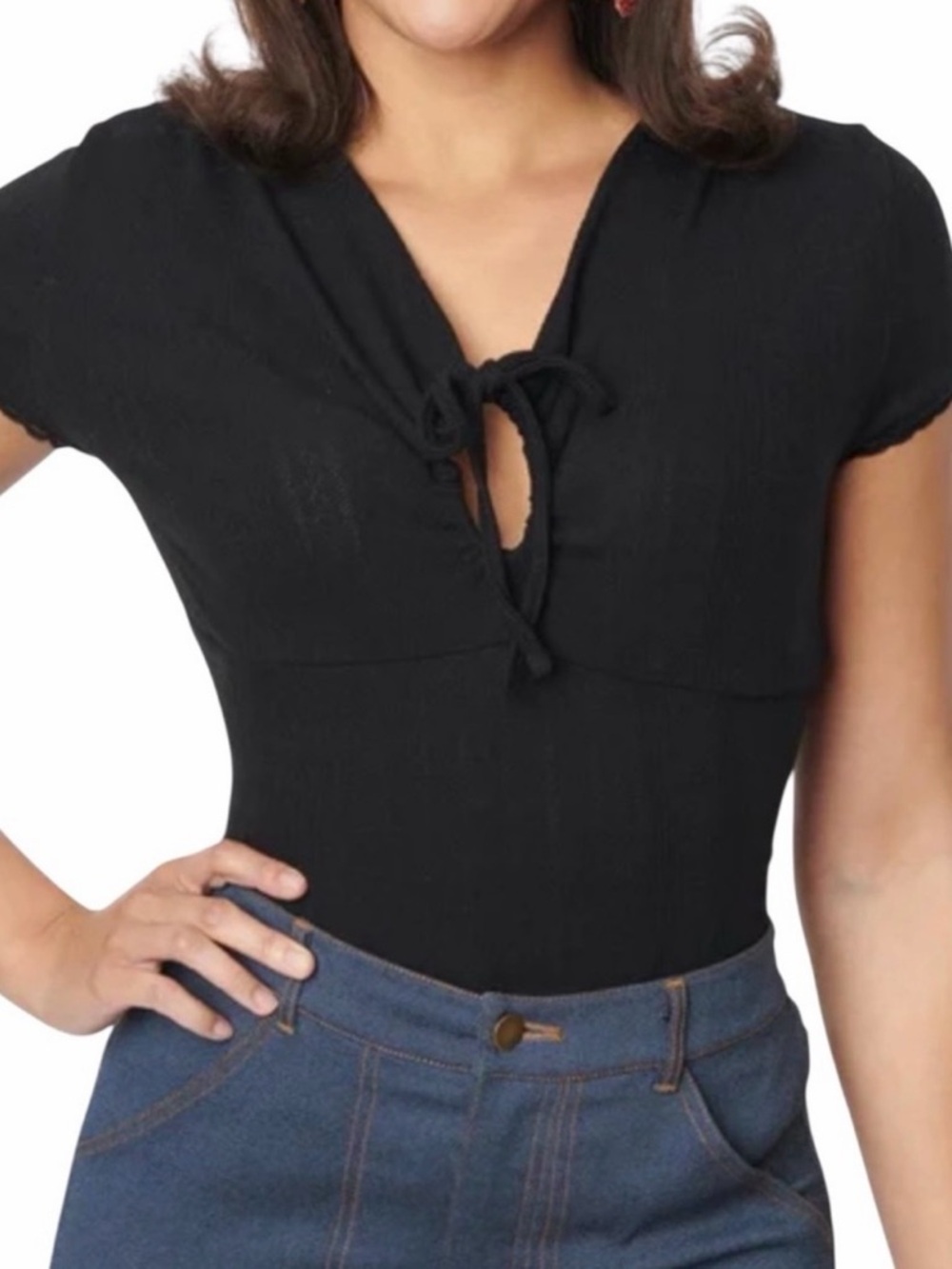 Unique Vintage Keyhole Top